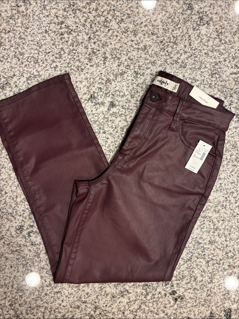 Maurices Edgely Women's Skinny Coated Jeans in Deep Wine